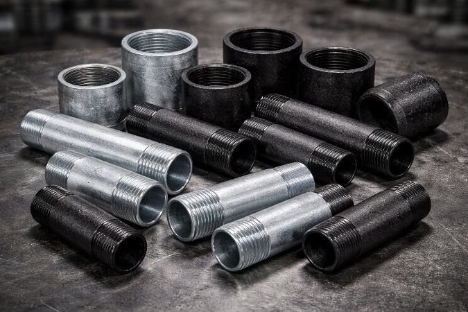 carbon steel pipe nipples and couplings