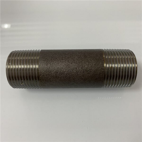 Black Seamless Steel Pipe Nipple — NPT Threaded ASTM A106 Factory Direct