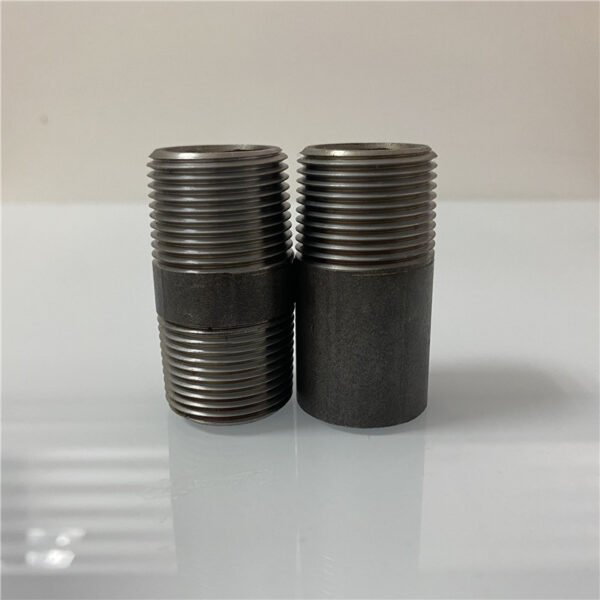Black Seamless Steel Pipe Nipple — NPT Threaded ASTM A106 Factory Direct