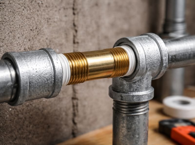 how to install pipe nipple