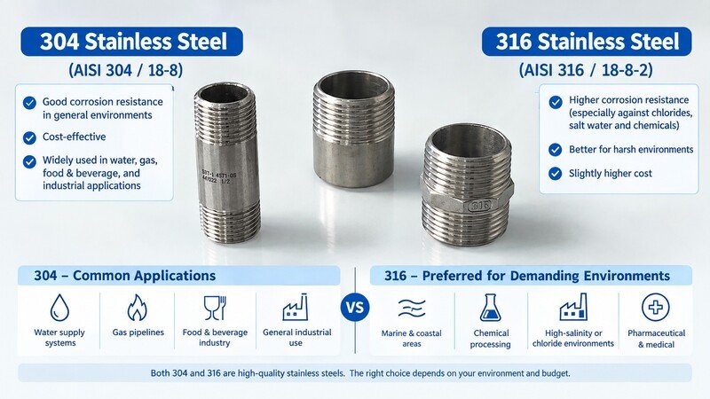 stainless steel pipe nipple
