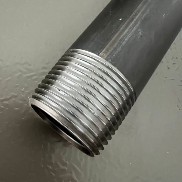 Long Black Steel Nipple – Custom Lengths Available