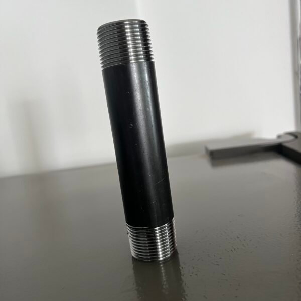 Long Black Steel Nipple – Custom Lengths Available