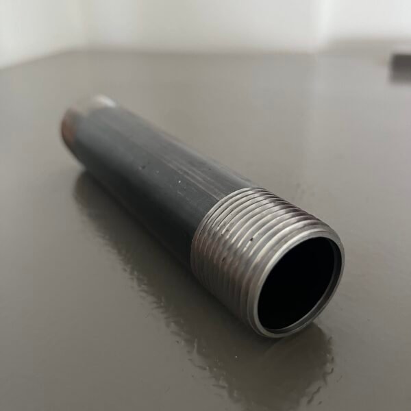 Long Black Steel Nipple – Custom Lengths Available