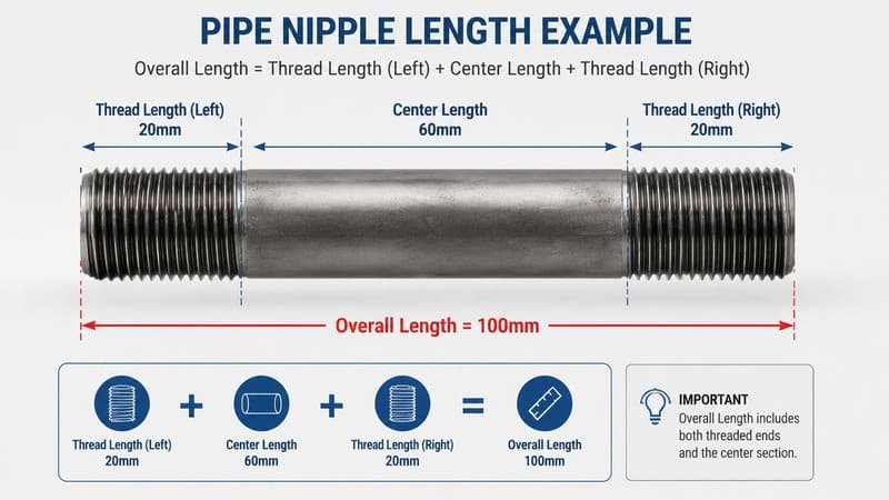 pipe nipple length