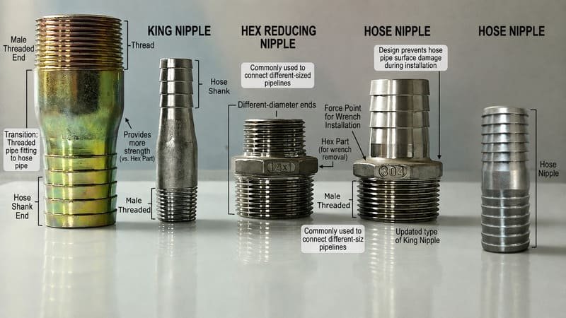 types of pipe nipple